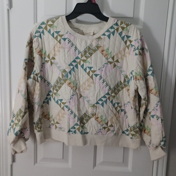 Universal Thread Multicolor Patchwork Sweatshirt - Picture 2 of 4